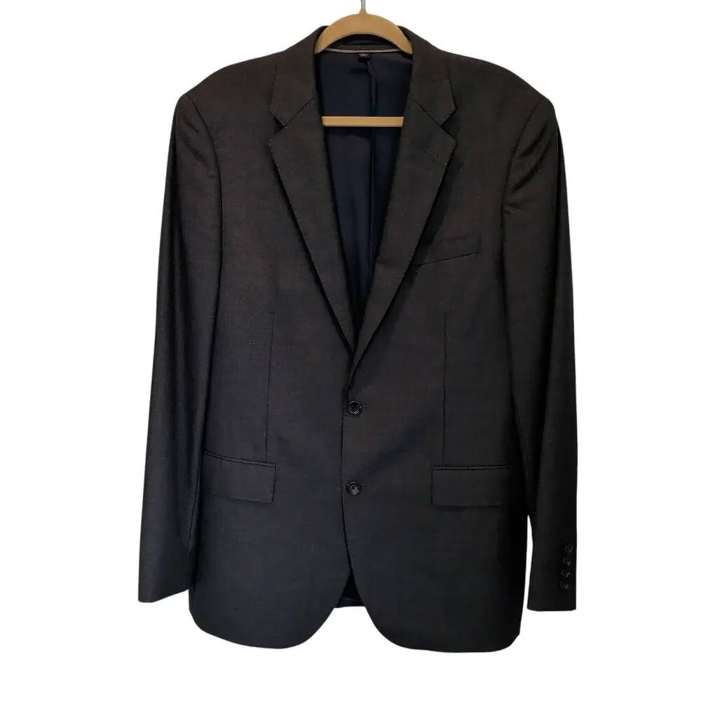 J. Crew Men's Sz 42L Grey Ludlow Slim Blazer 100% Wool American Woolen Company